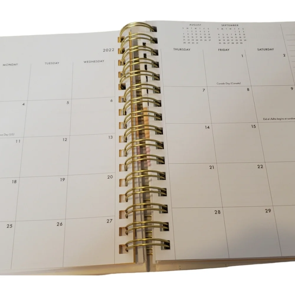 Eccolo 18 Month Weekly/Monthly Planner Spiral Bound Hardcover New